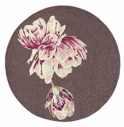 Bild: Designer Teppich Ted Baker Tranquility - Rund (Aubergine; 200 x 200 cm)
