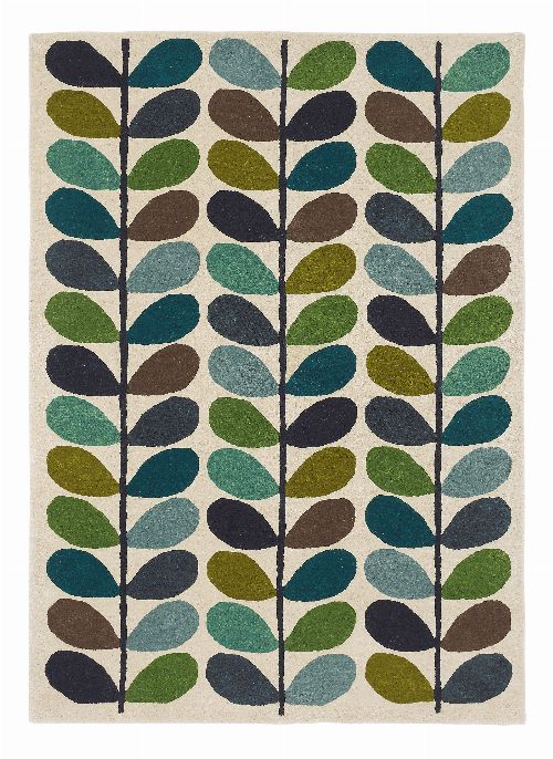 Bild: Orla Kiely Designerteppich Multi Stem Kingsfisher - Grün