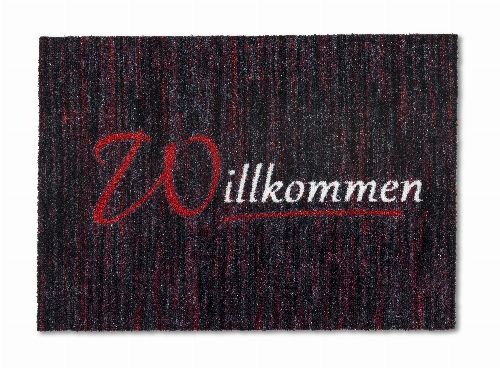Bild: ASTRA Schmutzfangmatte - Felicido Willkommen (Rot)