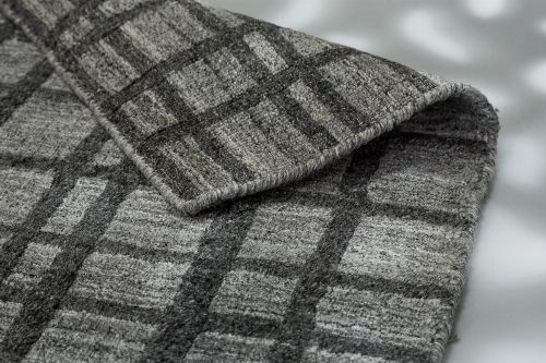 Bild: SCHÖNER WOHNEN Flachgewebeteppich - Cosetta Gitter (Grau; 240 x 170 cm)