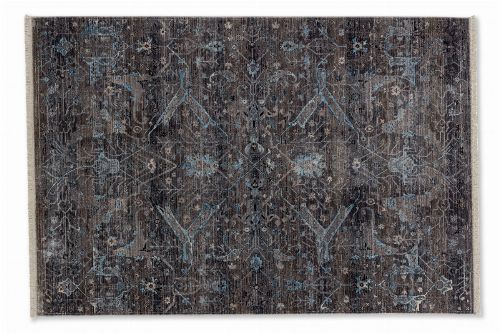 Bild: SCHÖNER WOHNEN Kurzflorteppich - Mystik Vintage Orient hellblau (Grau; 140 x 70 cm)