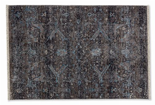 Bild: SCHÖNER WOHNEN Kurzflorteppich - Mystik Vintage Orient hellblau (Grau; 235 x 160 cm)