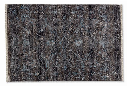 Bild: SCHÖNER WOHNEN Kurzflorteppich - Mystik Vintage Orient hellblau (Grau; 185 x 133 cm)