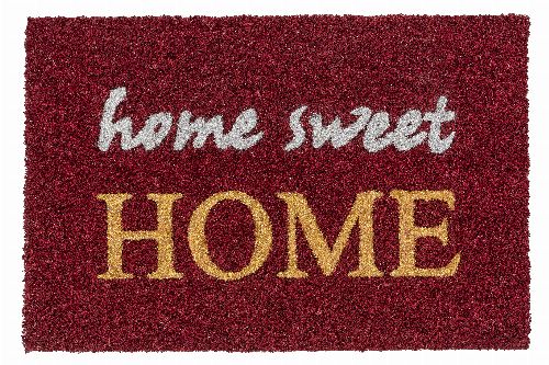 Bild: ASTRA Kokosmatte - Coco Glitter Home Sweet Home (Rot)