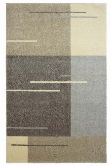 Bild: Kurzflor Teppich Samoa - Formen Mix (Beige; 140 x 200 cm)