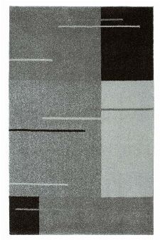 Bild: Kurzflor Teppich Samoa - Formen Mix (Grau; 200 x 290 cm)