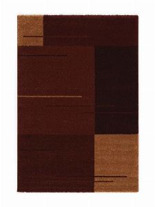 Bild: Kurzflor Teppich Samoa - Formen Mix (Bordeaux; 67 x 130 cm)