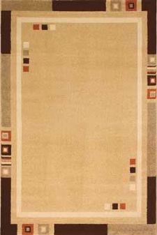 Bild: Bordürenteppich Pisa - Cube - (Beige)