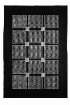 Bild: Flachgewebe Teppich Square (Schwarz; 160 x 230 cm)