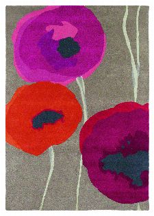 Bild: Teppich Poppies (Rosa; 250 x 350 cm)