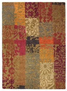 Bild: Designer Vintageteppich Yara Patchwork 194003 (Orange; 200 x 300 cm)