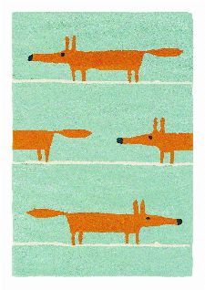 Bild: Teppich Mr Fox (Blau; 120 x 180 cm)