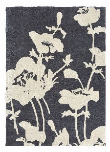 Bild: Florence Broadhurst Designerteppich Floral 300 (Grau; wishsize)