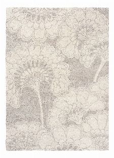 Bild: Florence Broadhurst Designerteppich Japanese Floral (Grau; 120 x 180 cm)