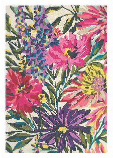 Bild: Wollteppich Floreale (Rosa; 200 x 280 cm)