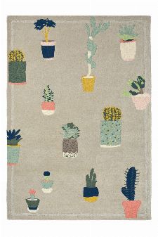 Bild: Ted Baker Schurwoll Teppich Cactus (Grau; 140 x 200 cm)