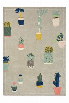 Bild: Ted Baker Schurwoll Teppich Cactus (Grau; 200 x 280 cm)