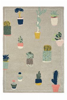 Bild: Ted Baker Schurwoll Teppich Cactus (Grau; wishsize)