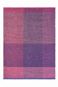 Bild: Ted Baker Schurwoll Teppich Check (Burgund; 140 x 200 cm)