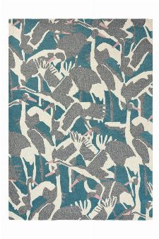 Bild: Ted Baker Wollteppich Cranes (Petrol; 250 x 350 cm)