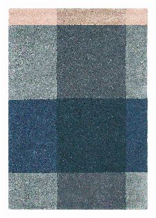 Bild: Ted Baker Schurwoll Teppich Plaid (Blau/Grau; 200 x 280 cm)