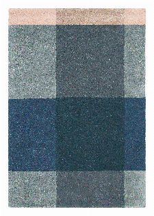 Bild: Ted Baker Schurwoll Teppich Plaid (Blau/Grau; wishsize)