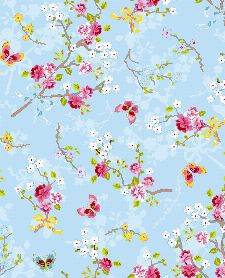 Bild: Eijffinger Tapete PIP 4 375071 - Chinese Rose (Blau)