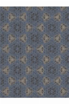 Bild: Eijffinger Tapeten Panel Siroc 376093 - Boho Flower (Blau/Gold)
