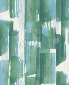 Bild: Eijffinger Vliestapete Stripes+ 377000 - breite Pinselstriche (Grün/Blau)