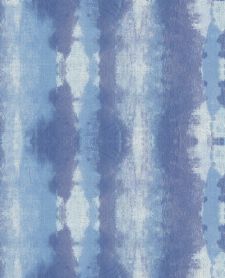 Bild: Eijffinger Streifentapete Stripes+ 377082 - Textiloptik (Blau/Weiß)