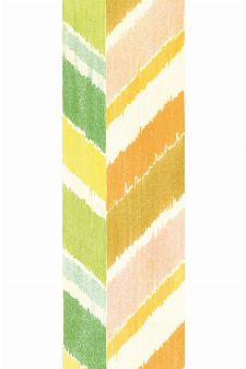 Bild: Eijffinger Tapeten Panel Stripes+ 377211 GRAND ZIGZAG (Bunt/Grün)