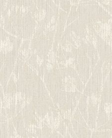 Bild: Eijffinger Vliestapete Lino 379050 - Blumen Silhouette (Creme)