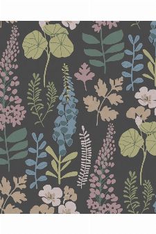 Bild: Eijffinger Vliestapete Vivid 384535 - Blumen (Schwarz)