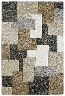 Bild: Moderner Teppich - Cube Mixes (Taupe; 120 x 170 cm)
