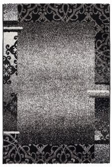 Bild: Kurzflorteppich Ornaments mit Bordüre (Anthrazit; 200 x 290 cm)