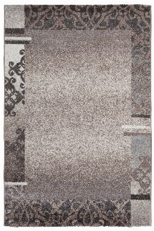 Bild: Kurzflorteppich Ornaments mit Bordüre (Taupe; 120 x 170 cm)
