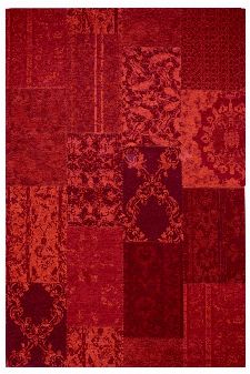 Bild: Jaquard Flachgewebe Teppich - Patchwork (Rot; 77 x 150 cm)