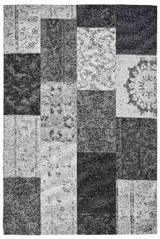Bild: Jaquard Flachgewebe Teppich - Patchwork (Grau; 57 x 110 cm)