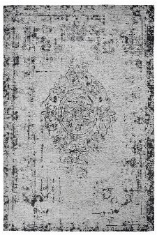 Bild: Jaquard Flachgewebe Teppich - Vintage Ornament (Grau; 77 x 150 cm)