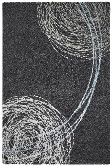 Bild: Moderner Teppich - Fantasy Lines (Anthrazit; 80 x 150 cm)