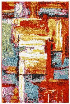 Bild: Kurzflor Teppich - Colourful Arty (120 x 170 cm)