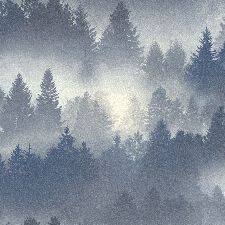 Bild: Barbara Becker Roots Waldmotiv Tapete - b.b. VI 860832 by Rasch (Blau)
