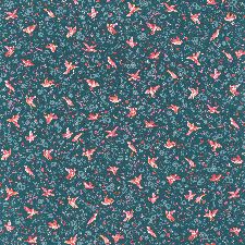 Bild: Rasch Textil Tapete 288697 Petite Fleur 4 - kleine Vögel (Blau/Rot)