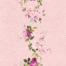 Bild: Rasch Textil Tapete 289076 Petite Fleur 4 - Rosenranke (Rosa/Grün)