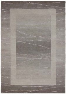 Bild: Original Nepal Bordürenteppich Linea (Sand; 70 x 140 cm)