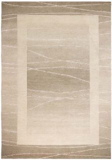 Bild: Original Nepal Bordürenteppich Linea (Beige; 90 x 160 cm)