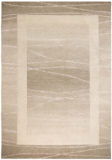 Bild: Original Nepal Bordürenteppich Linea (Beige; 120 x 180 cm)