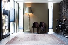 Bild: Original Nepal Bordürenteppich Linea (Silber; 120 x 180 cm)