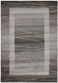 Bild: Original Nepal Bordürenteppich Linea (Hellbraun; 140 x 200 cm)