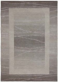 Bild: Original Nepal Bordürenteppich Linea (Sand; 170 x 240 cm)